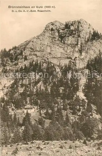 AK / Ansichtskarte Oberaudorf Bruennsteinhaus mit Gipfel Bayerische Voralpen Kat. Oberaudorf