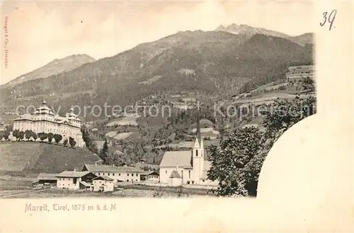 AK / Ansichtskarte Mareit Sterzing Suedtirol Ortsansicht mit Kirche Schloss