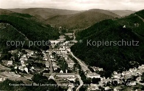 AK / Ansichtskarte Bad Lauterberg Kneipp Heilbad Blick ins Luttertal Fliegeraufnahme Kat. Bad Lauterberg im Harz