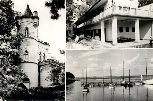 AK / Ansichtskarte Balatonszemes Schloss Hotel Restaurant Seglerhafen Plattensee