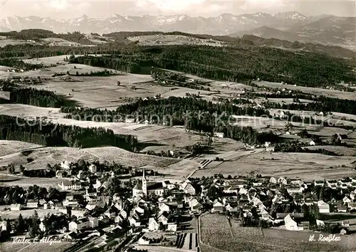 AK / Ansichtskarte Weiler Allgaeu mit Alpen Fliegeraufnahme Kat. Fischen i.Allgaeu