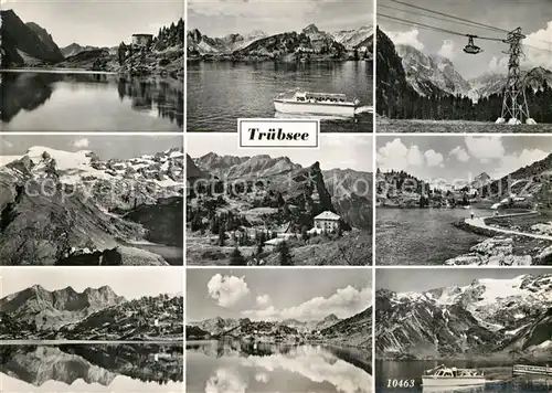 AK / Ansichtskarte Truebsee OW Bergsee Hotel Alpen Motorboot Bergbahn Kat. Engelberg