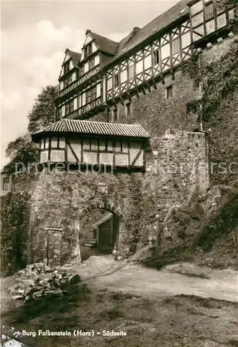 AK / Ansichtskarte Falkenstein Harz Burg Falkenstein Suedseite Kat. Falkenstein Harz