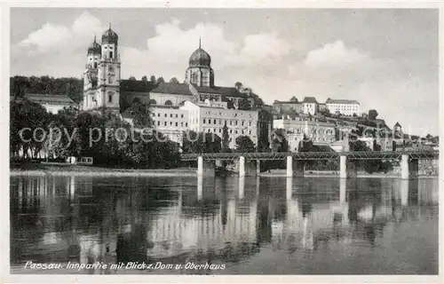 AK / Ansichtskarte Passau Innpartie mit Blick zu Dom und Oberhaus Kat. Passau