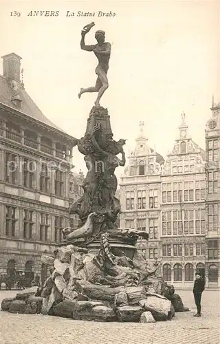 AK / Ansichtskarte Anvers Antwerpen La Statue Brabo Kat. 