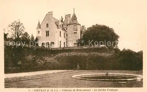 AK / Ansichtskarte Vouvray Indre et Loire Chateau de Moncontour Le Jardin Francais
