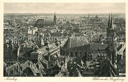 AK / Ansichtskarte Nuernberg Blick von der Burg Kat. Nuernberg