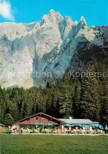 AK / Ansichtskarte Scharitzkehlalm Alpengaststaette mit Hohem Goell Kat. Berchtesgaden