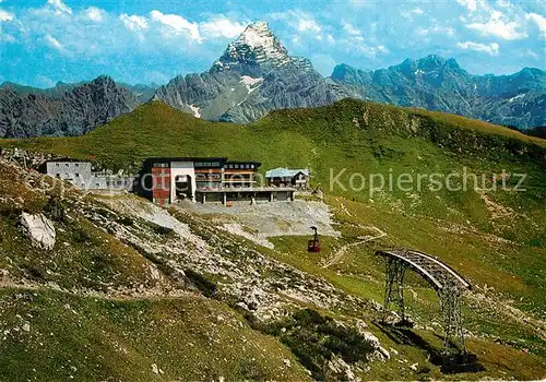 AK / Ansichtskarte Nebelhornbahn Bergstation mit Hochvogel Kat. Oberstdorf