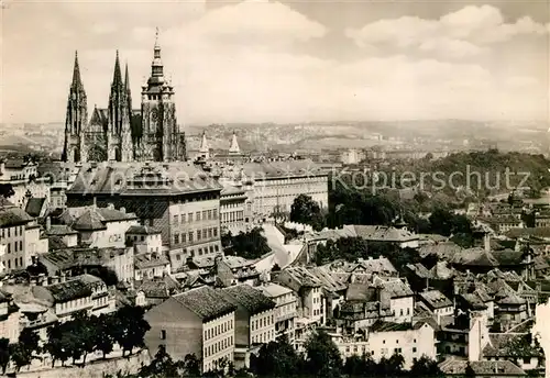 AK / Ansichtskarte Praha Prahy Prague Fliegeraufnahme Hradcany Kat. Praha