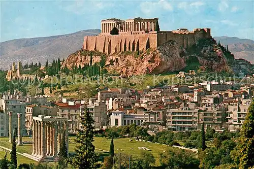 AK / Ansichtskarte Athen Griechenland Jupitertempel und Akropolis Kat. 