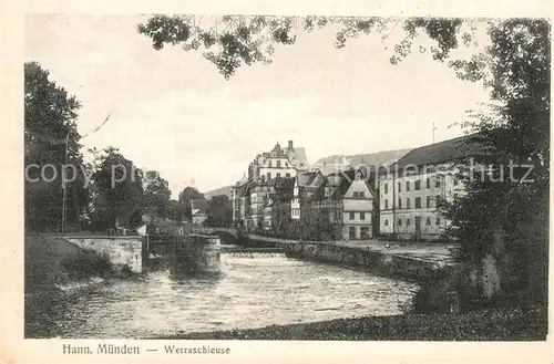 AK / Ansichtskarte Hann. Muenden Werraschleuse Kat. Hann. Muenden