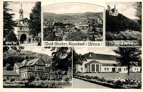 AK / Ansichtskarte Bad Sooden Allendorf Kurmittelhaus Kurtheater Schloss Rothenstein  Kat. Bad Sooden Allendorf