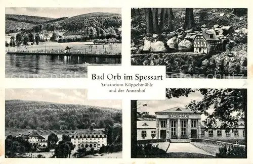 AK / Ansichtskarte Bad Orb Sanatorium Kueppelsmuehle Annenhof  Kat. Bad Orb
