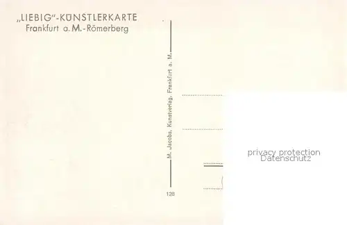 AK / Ansichtskarte Frankfurt Main Roemerberg Kuenstlerkarte B. Liebig  Kat. Frankfurt am Main