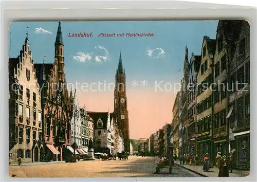 AK / Ansichtskarte Landshut Isar Altstadt Martinskirche  Kat. Landshut