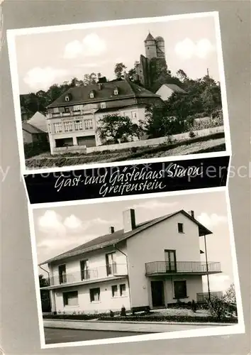 AK / Ansichtskarte Greifenstein Hessen Gaestehaus Simon Burg  Kat. Greifenstein