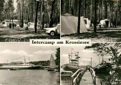 AK / Ansichtskarte Berlin Intercamp am Krossinsee Personenschiffe Anlegestelle Kat. Berlin