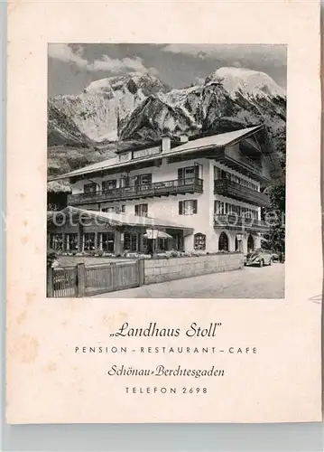 AK / Ansichtskarte Schoenau Berchtesgaden Landhaus Stoll Kat. Berchtesgaden