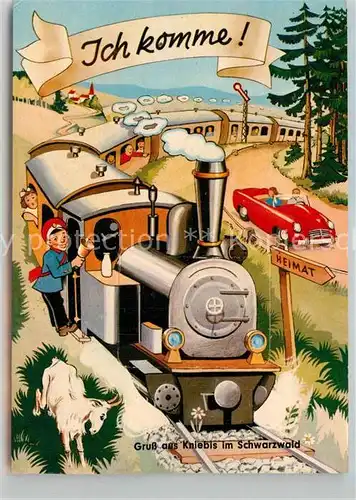 AK / Ansichtskarte Kniebis Freudenstadt Dampflokomotive Kat. Freudenstadt