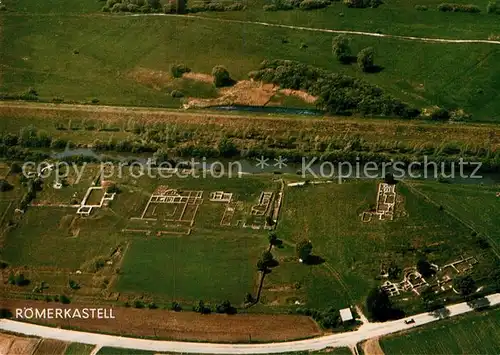 AK / Ansichtskarte Eining Fliegeraufnahme Roemerkastell Abusina Kat. Neustadt a.d.Donau