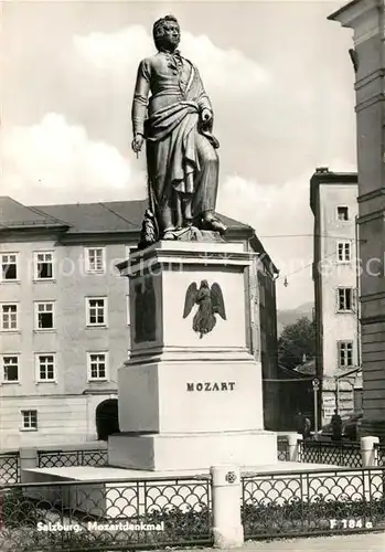 AK / Ansichtskarte Salzburg Oesterreich Mozartdenkmal Statue Kat. Salzburg