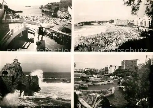 AK / Ansichtskarte Biarritz Pyrenees Atlantiques Panorama Kuestenstadt Felsen Brandung Kat. Biarritz