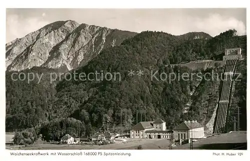 AK / Ansichtskarte Walchensee Kraftwerk mit Wasserschloss Kat. Kochel a.See