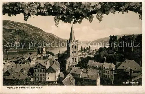 AK / Ansichtskarte Bacharach Rhein Teilansicht mit Kirche Kat. Bacharach