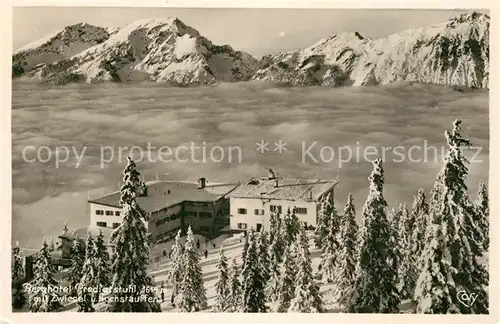 AK / Ansichtskarte Bad Reichenhall Berghotel Predigstuhl mit Zwiesel und Hochstauffen Kat. Bad Reichenhall