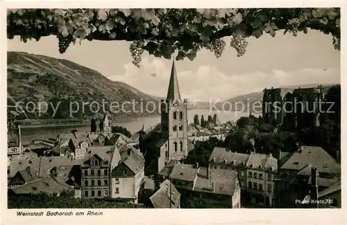 AK / Ansichtskarte Bacharach Rhein Teilansicht mit Kirche Kat. Bacharach