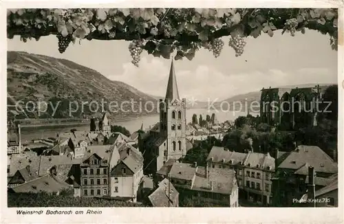 AK / Ansichtskarte Bacharach Rhein Teilansicht mit Kirche Kat. Bacharach