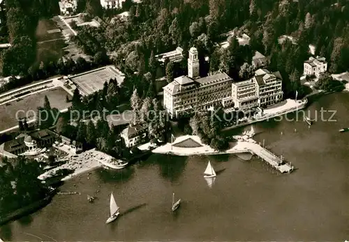 AK / Ansichtskarte Lindau Bodensee Hotel Bad Schachen Fliegeraufnahme Kat. Lindau (Bodensee)