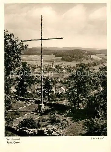 AK / Ansichtskarte Greene Kreiensen Mahnmal Burg Greene Kat. Kreiensen