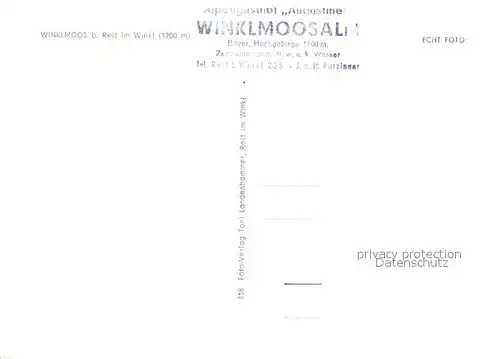 AK / Ansichtskarte Winklmoos Winkelmoos Reit im Winkl Sessellift Augustiner Alm  Kat. Reit im Winkl