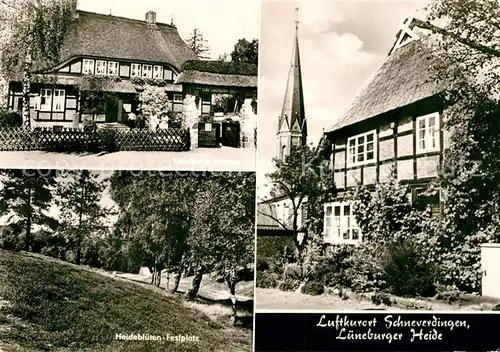 AK / Ansichtskarte Schneverdingen Heideblueten Festplatz Kirche Kat. Schneverdingen