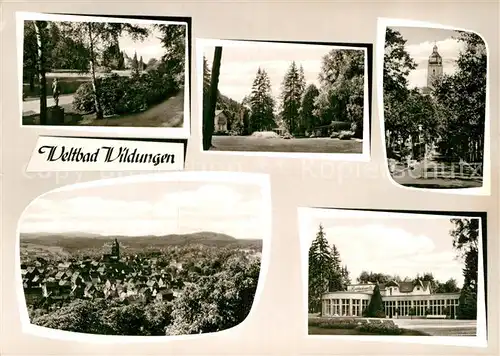 AK / Ansichtskarte Bad Wildungen Teilansichten Panorama Kurhalle Kat. Bad Wildungen