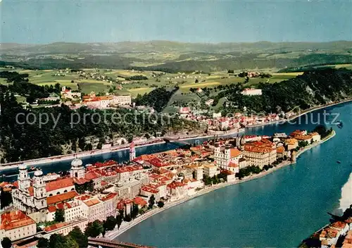 AK / Ansichtskarte Passau Fliegeraufnahme Veste Oberhaus Wasserburg Niederhaus  Kat. Passau