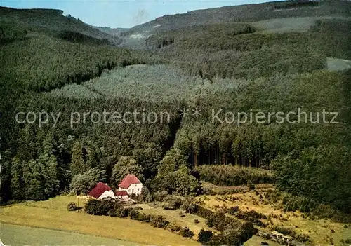 AK / Ansichtskarte Oesterholz Haustenbeck Altes Forsthaus Kreuzkrug Fliegeraufnahme Kat. Schlangen