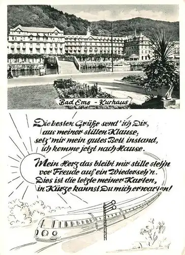 AK / Ansichtskarte Bad Ems Kurhaus Poesie Kat. Bad Ems