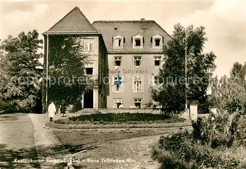 AK / Ansichtskarte Berggiesshuebel Haus Talfrieden Kneipp Kurort Kat. Bad Gottleuba Berggiesshuebel