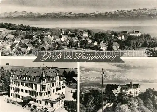 AK / Ansichtskarte Heiligenberg Baden Haus Hohenstein Fuerstliches Fuerstenbergisches Schloss Gesamtansicht Alpen Kat. Heiligenberg