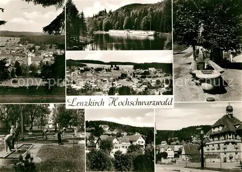 AK / Ansichtskarte Lenzkirch Teilansichten Kurort im Schwarzwald Minigolf Rathaus Brunnen Kat. Lenzkirch