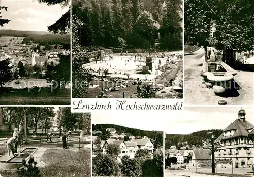 AK / Ansichtskarte Lenzkirch Kurort im Schwarzwald Freibad Brunnen Minigolf Rathaus Kat. Lenzkirch
