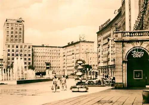 AK / Ansichtskarte Leipzig Rossplatz Ringcafe Wasserspiele Messestadt Kat. Leipzig