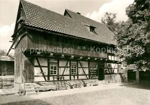 AK / Ansichtskarte Rudolstadt Volkskundemuseum Thueringer Bauernhaeuser Unterhaseler Haus 17. Jhdt. Kat. Rudolstadt