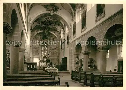 AK / Ansichtskarte Niederzell Reichenau Stiftskirche St Peter und Paul Innenansicht Kat. Reichenau