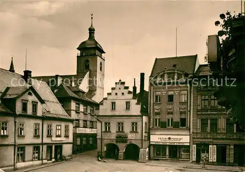 AK / Ansichtskarte Ceska Kamenice Altstadt Kirche Kat. Tschechische Republik