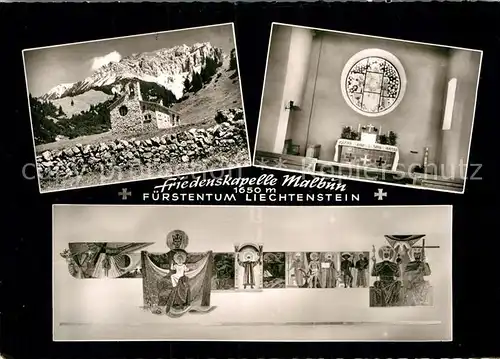 AK / Ansichtskarte Malbun Friedenskapelle Innenansichten Kat. Triesenberg Liechtenstein