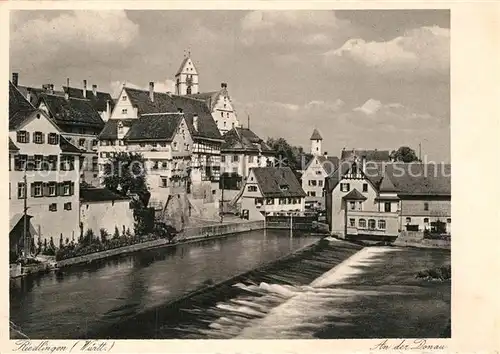 AK / Ansichtskarte Riedlingen Donau Donau Wehr Altstadt Kat. Riedlingen